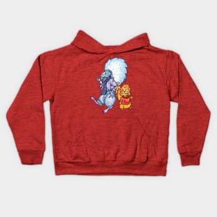 Wintery squirrel with sunny chipmunk Kids Hoodie